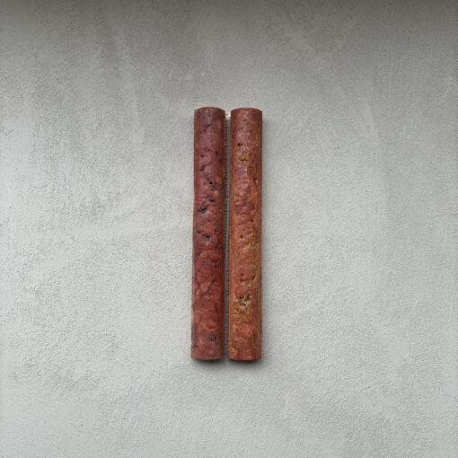 Travertin terracotta flute - sample