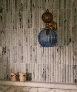 Alternative view of Lulu jade green marble - flute