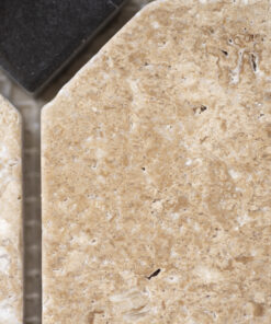 Cleo yellow travertin / black marble - Afbeelding 3