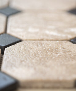 Cleo yellow travertin / black marble - Afbeelding 5